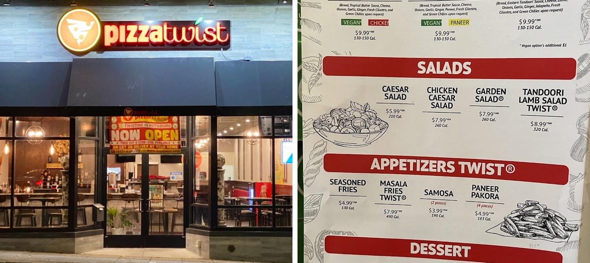 Pizza Twist Menu